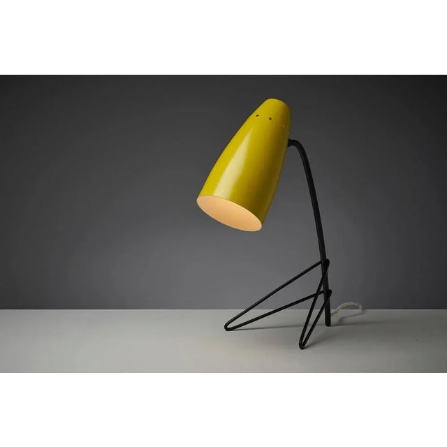 Yellow Grashopper Table Lamp, 1950 For Sale - Image 4 of 12