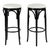 1970s Art Deco Stools in Lacquered Wood and White Leather, Italy, 1970s, Set of 2 For Sale - Image 5 of 5