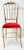 Stunning Italian polished brass Chiavari chair with bat motif and red velvet upholstery, circa 1960s. Designed by Giuseppe...