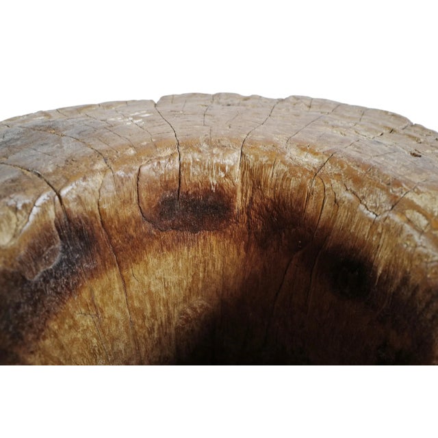 Mid 20th Century Vintage Rusitic Javanese Wooden Rice Pounder For Sale - Image 5 of 6