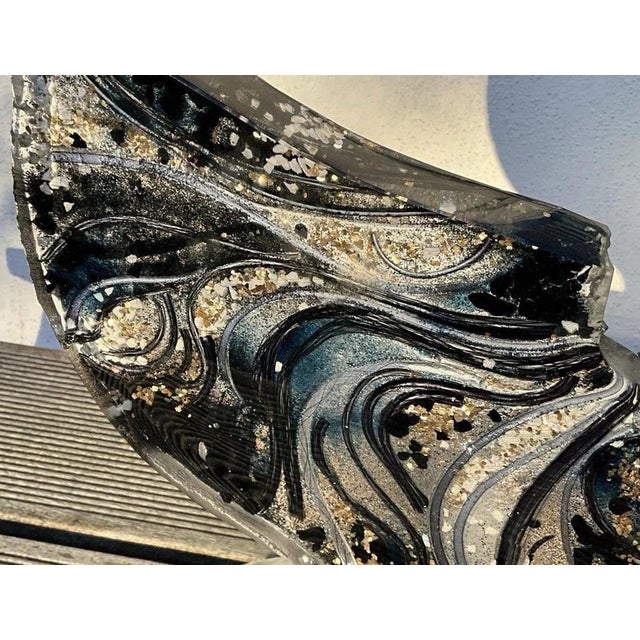 Sand-Cast Glass and Gold Leaf Sculpture by Allister Malcolm, 2013 For Sale - Image 10 of 16