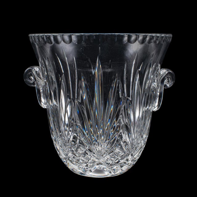 Vintage Wine Bottle Cooler, English, Cut Crystal, Champagne Ice Bucket, c.1960 For Sale - Image 4 of 10