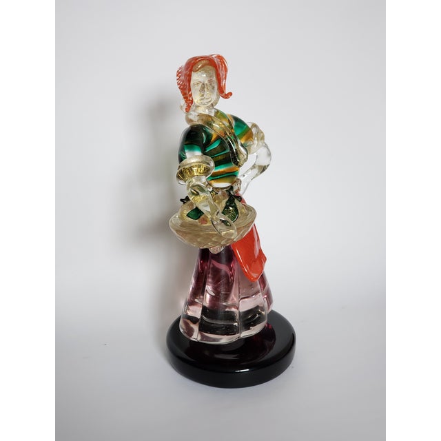 Mid-Century Modern 1950s Salviati Murano Glass Figure of a Woman For Sale - Image 3 of 18