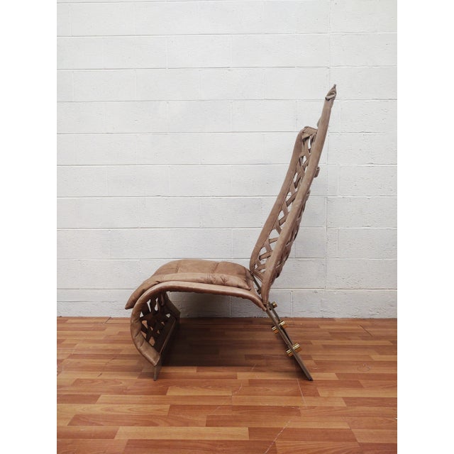 Contemporary 1970s Marzio Cecchi Modern Leather Lounge Chair for Studio Most For Sale - Image 3 of 8