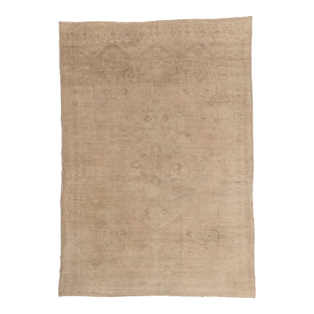 Vintage Turkish Oushak Rug, 06'08 X 09'06 For Sale