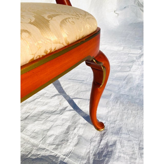 Wood 80's Kindel Furniture Queen Anne Style Arm Chair For Sale - Image 7 of 13