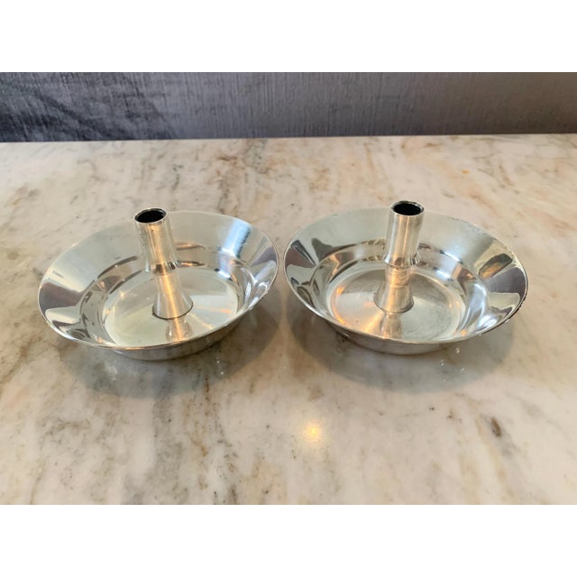 Midcentury sleek, architectural Danish design by Jens H Quistgaard and produced by Dansk Designs Copenhagen. Pair of...