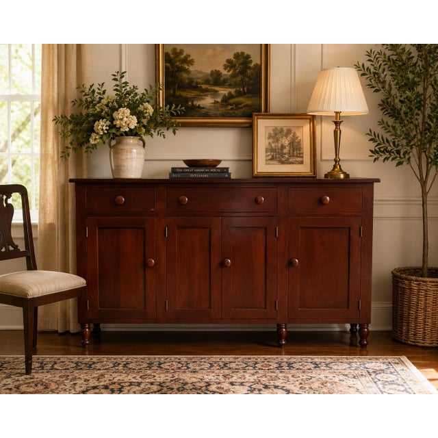 Tom Seely Solid Cherry Dining Buffet Sideboard For Sale - Image 10 of 10