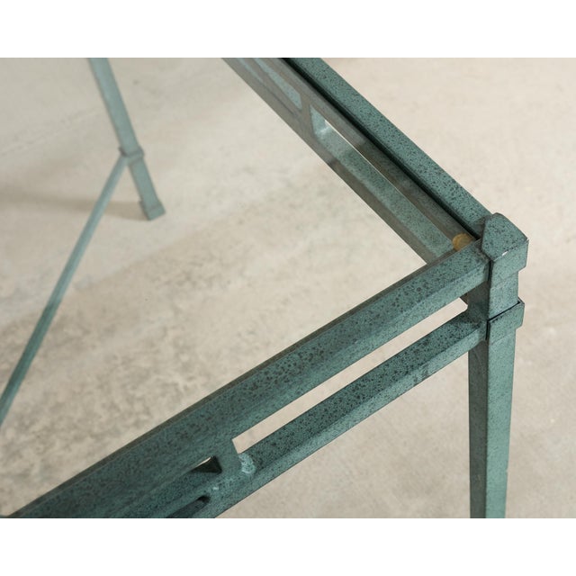 Late 20th Century Brown Jordan Venetian Garden Dining Set Green Verdigris Finish For Sale - Image 5 of 18