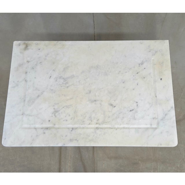 Antique European Pine and Marble Side Table or Nightstand For Sale In Denver - Image 6 of 14