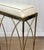 Metal Mid-Century Brass & White Vinyl Sculptural Alter Kneeling Bench For Sale - Image 7 of 10
