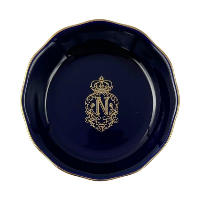 Vintage Le Negresco Hotel Nice, France Cobalt Blue Ashtray Catchall Dish For Sale In Washington DC - Image 6 of 9