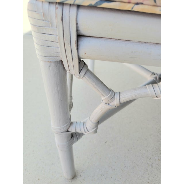 Vintage White Chinese Chippendale Lexington Rattan Palm Beach Regency Dining Room Chairs- Set 10 For Sale - Image 17 of 17