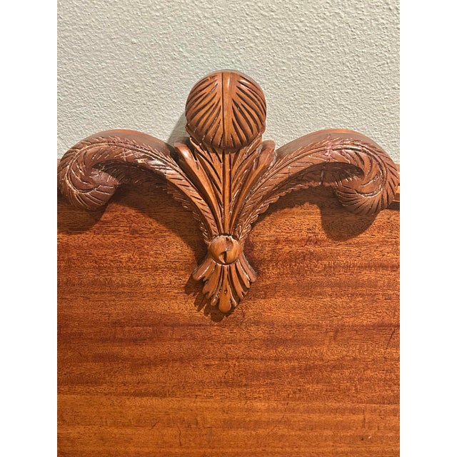 1940s 1940’s French Provincial Louis XV Style Walnut Twin Headboards With Carved Crest - A Pair For Sale - Image 5 of 12