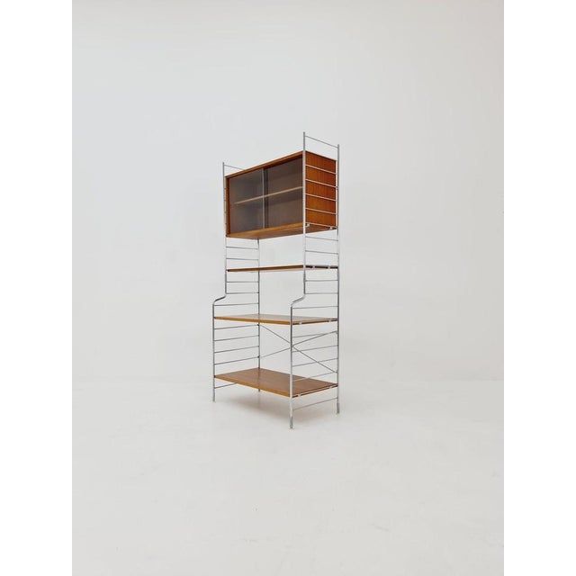Free Standing String Shelf-System with Cabinet in Teak from WHB Germany, 1950s For Sale - Image 10 of 11