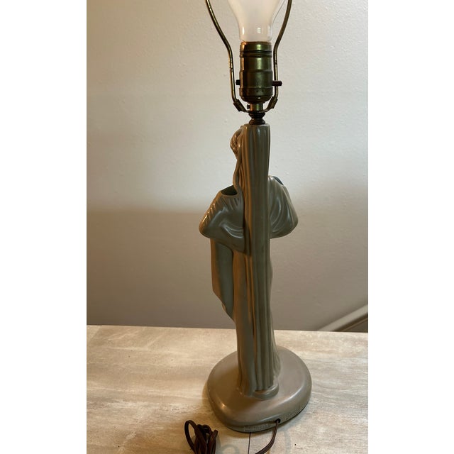 Vintage Continental Art Company Greek / Roman Style Figural Lamps " High to the Finial. For Sale - Image 6 of 11