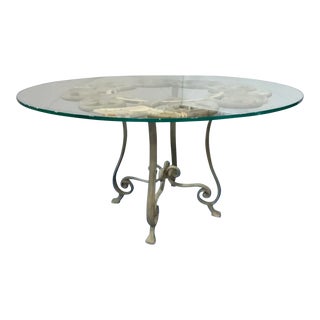 Drexel Heritage Transitional Violetta Pedestal Dining Table For Sale