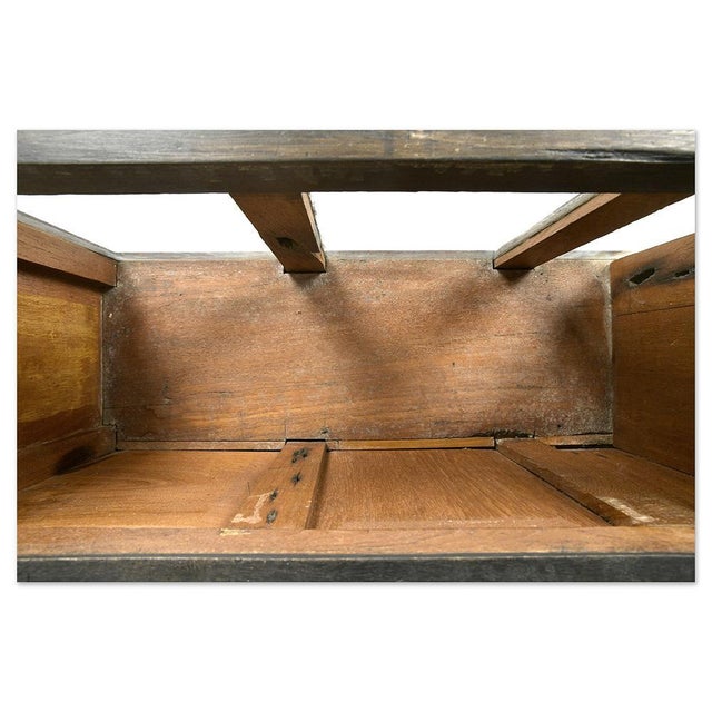 Glazed Wooden Chest with Patina For Sale - Image 6 of 8