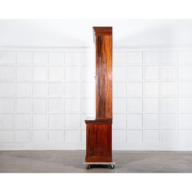 Wood Antique English Triple Glazed Bookcase in Mahogany, 1870 For Sale - Image 7 of 18