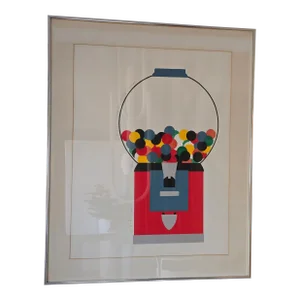 Postmodern Colorful Signed and Dated Serigraph by Lee R Lerfald