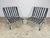 Black Mid Century Modern Barcelona Style Lounge Chairs by Selig Made in Italy For Sale - Image 8 of 12