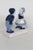 Figurative Delft Style Blue Young Couple Dutch Boy Girl Miniature Porcelain Figurine 4498b For Sale - Image 3 of 9
