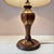Mid-Century Turned Mixed Wood Lamp With Shade For Sale - Image 4 of 8