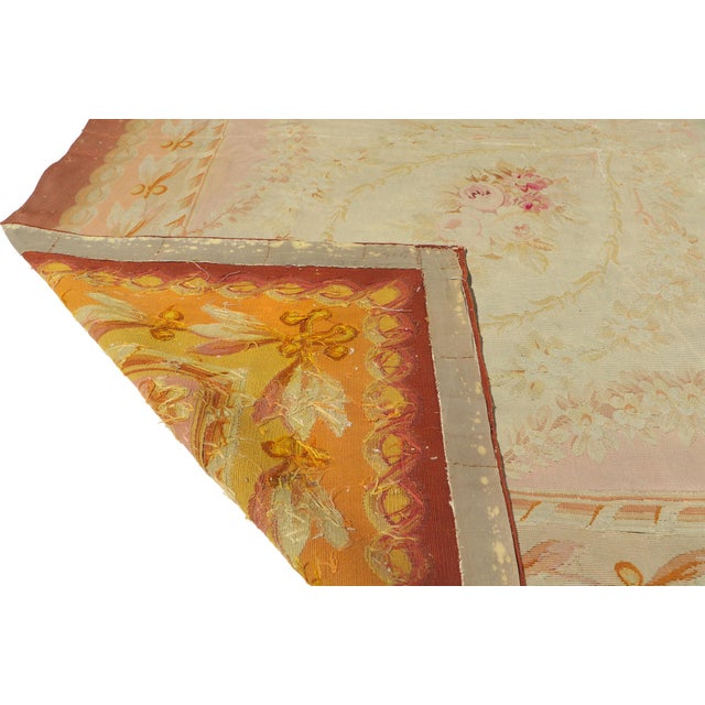 Late 19th Century French Aubusson Rug, 13'07 X 21'02 For Sale - Image 9 of 12