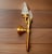Antique French Regency Brass/ Bronze Hand Held Torch Wall Sconce With Flame Shades For Sale In Miami - Image 6 of 18