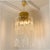 1970s Mid-Century Modern Brass and Murano Glass Chandelier For Sale - Image 4 of 12