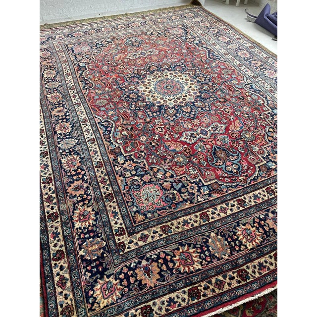 Textile Northeast Antique with Blooming Jewel Flora Rug 10 x 13.9 For Sale - Image 7 of 14