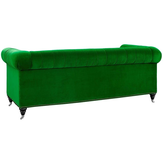 Hanny Green Velvet Sofa Chairish