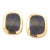 Late 20th Century Pair of Lapis and Onyx Stripe Button Earrings For Sale