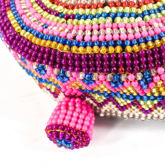 Glass Early 20th Century Pende Beaded Chief's Hat For Sale - Image 7 of 7
