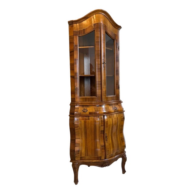 Baroque Corner Display Cabinet, 1980s For Sale