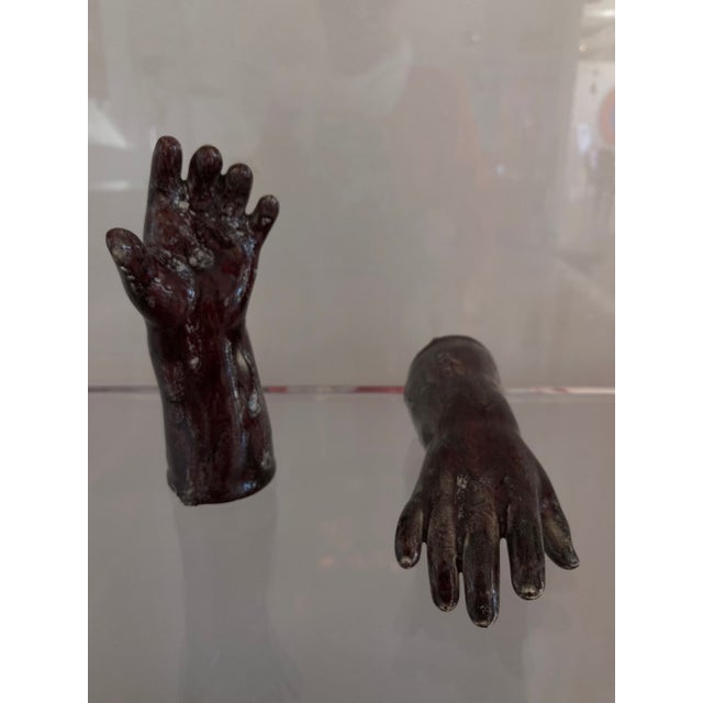Modern Purple Porcelain Hand Models - Pair For Sale - Image 3 of 12
