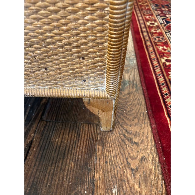 Nantucket Antique Wicker Multi Drawer Tall Chest Commode For Sale - Image 10 of 11