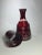 Victorian Vintage Bohemian Ruby to Clear Cut Glass Bedside Water Crafe and Drinking Glass Set- 2 Pieces For Sale - Image 3 of 7