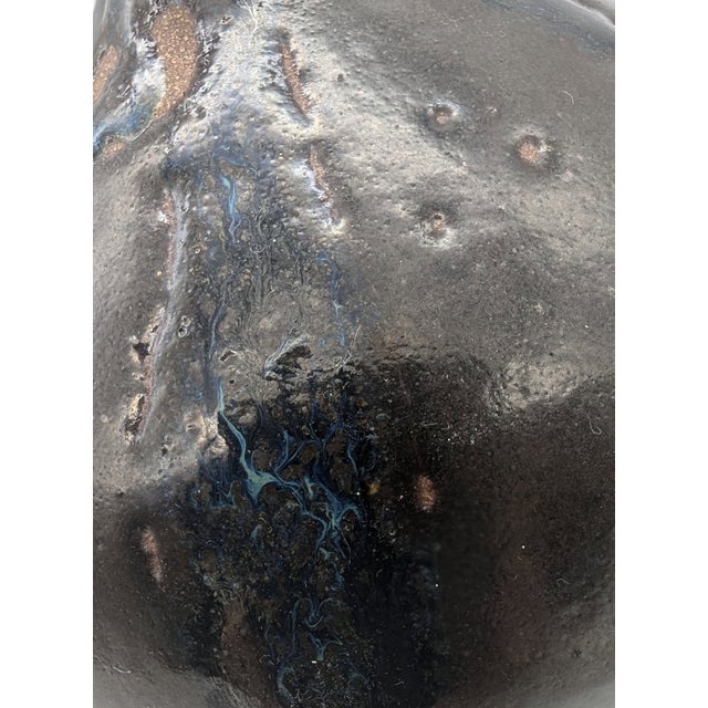 Brown 1975 Artist Signed Glazed Stoneware Bud Vase For Sale - Image 8 of 11