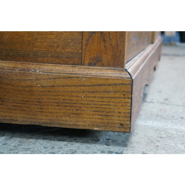 Late 19th Century Antique Quartersawn Oak Side by Side Murphy Bed Secretary Desk Armoire Cabinet For Sale - Image 5 of 18