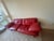 1980s Poltrona Frau "Ouverture" Red Leather Sofa - Made in Italy For Sale - Image 5 of 10