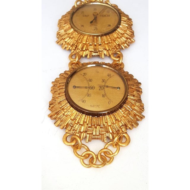 Vintage Sunburst Weather Station in Brass from Lufft, 1950s For Sale - Image 16 of 18