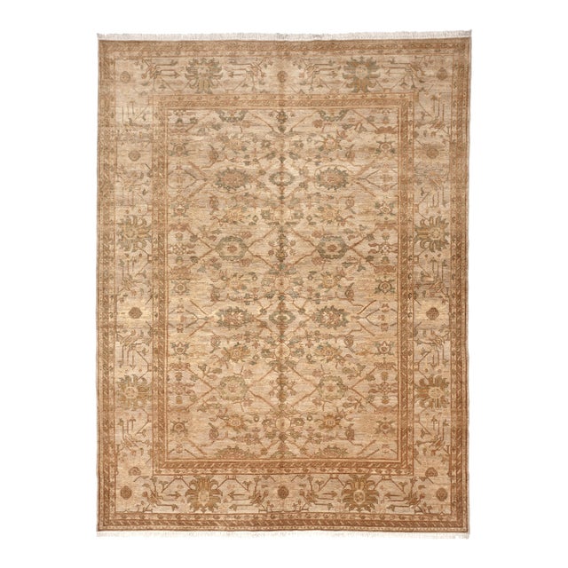 Vintage Hand Knotted Pakistan Royal Chobi Wool Pile Rug. 10'x 13' For Sale