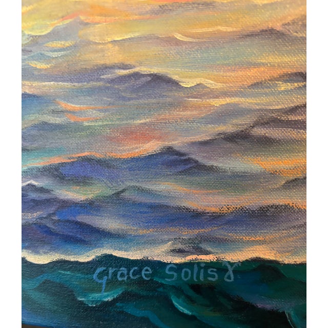 Realism 1990s Grace Solis Vieira Acrylic on Canvas Painting For Sale - Image 3 of 3