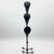 2020s Hand Forged Iron Candelabra Set of 3 (97-117cm) Antique Copper Finish Slender Stem with Lily Cups For Sale - Image 5 of 9