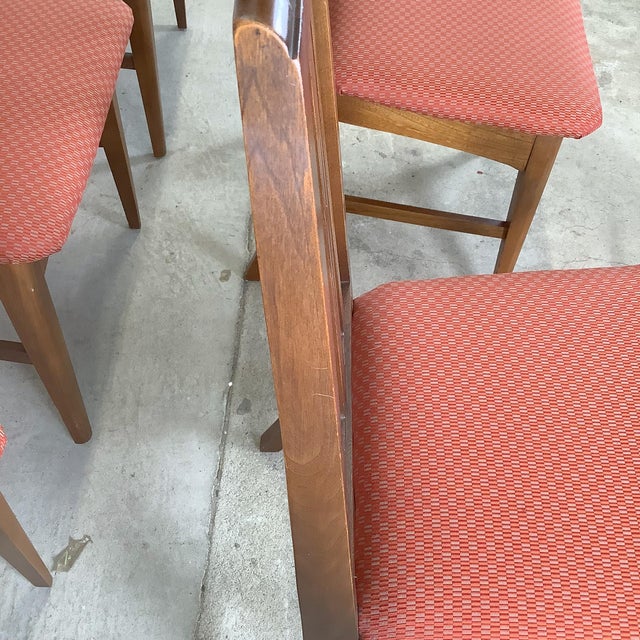 1960s Young Manufacturing Walnut High-Back Dining Chairs – Set of 6 For Sale - Image 11 of 18