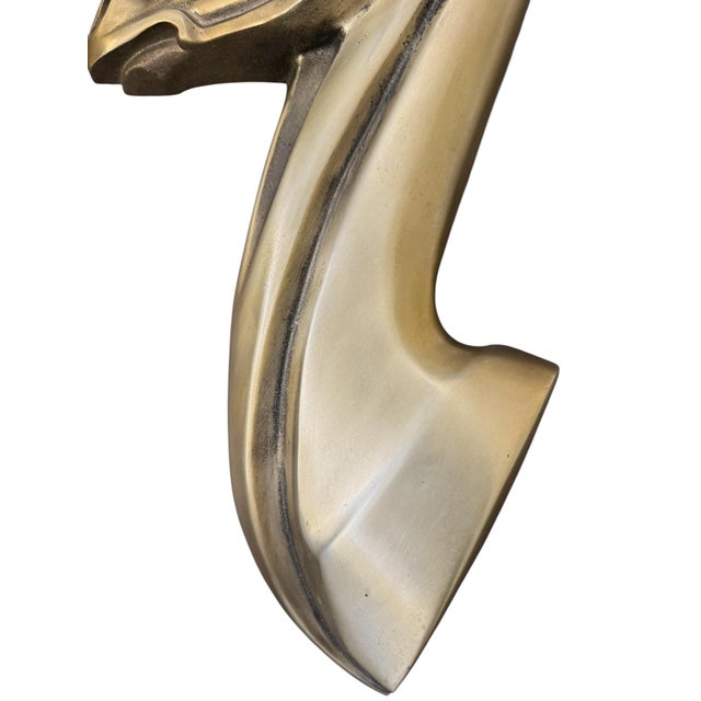 Metal Large Pair of Mid-Century Modern Anodized Aluminum Gazelle Wall Sculptures by Pendergrast Products, San Francisco For Sale - Image 7 of 9