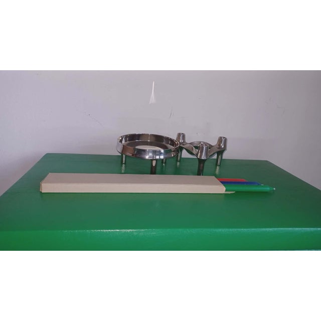 Modular Candleholder and Schale by Ceasar Stoffi & Fritz Nagel for BMF, 1970s, Set of 2 For Sale - Image 9 of 11
