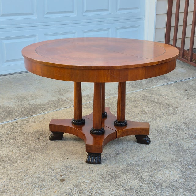 Baker Furniture Company 1992 Baker Furniture Palladian Oval Extension Dining Table French Empire Biedermeier Neoclassical For Sale - Image 4 of 18