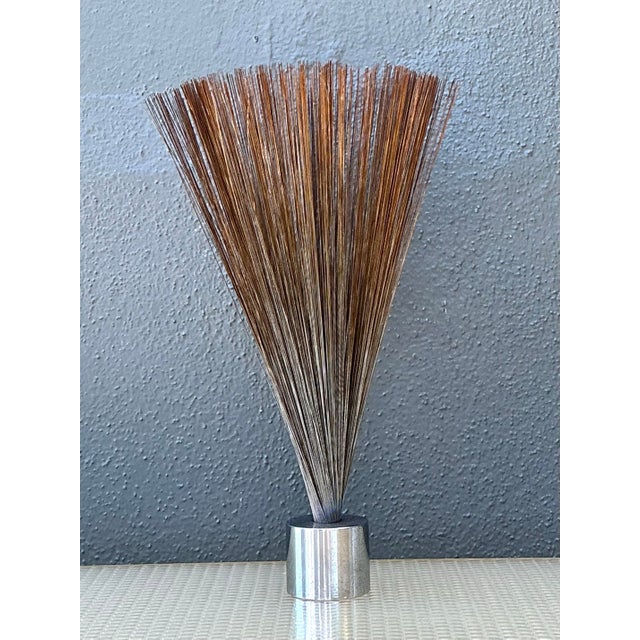 Brown Vintage Abstract Wire Spray Kinetic Sculpture For Sale - Image 8 of 12